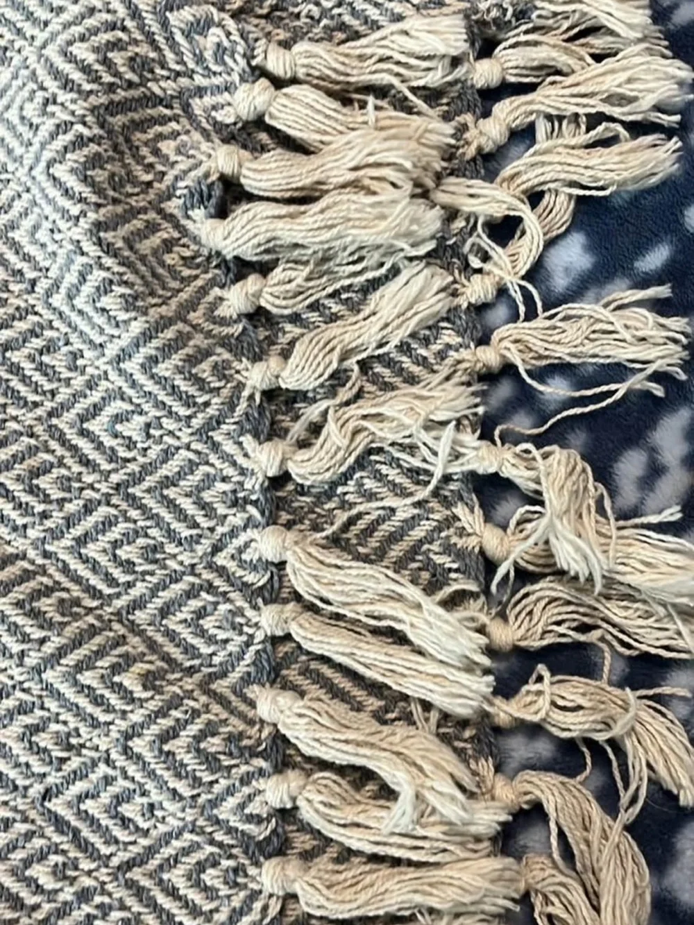 Boho table runner and curtain tie backs